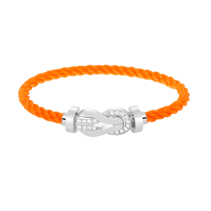 [GALE]CHANCE LARGE 8 FIGURE BUCKLE HALF DIAMOND BRACELET SILVER