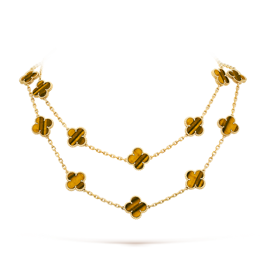 [GALE]CLOVER 20 MOTIFS TIGER EYE ROSE GOLD