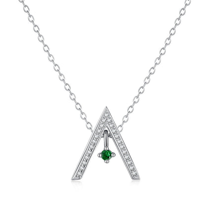 [GALE]Sparkling "A" Shape Necklace