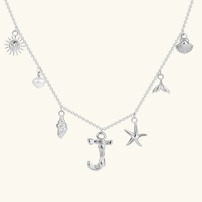 [GALE]Avaria Ocean Initial Necklace