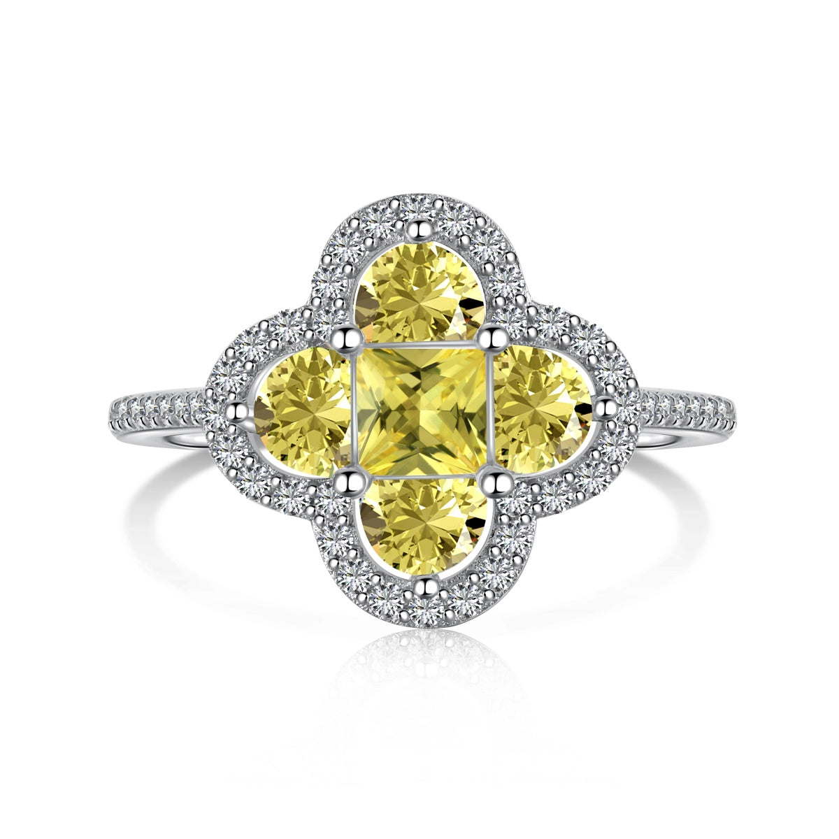 [GALE]Luxurious Eternity Flower Shape Banquet Ring