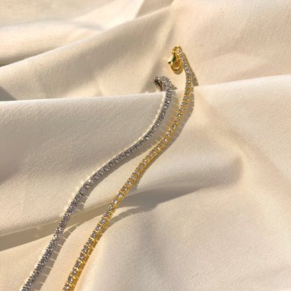 [GALE]Radiant Shinning Princess Cut Tennis Bracelet
