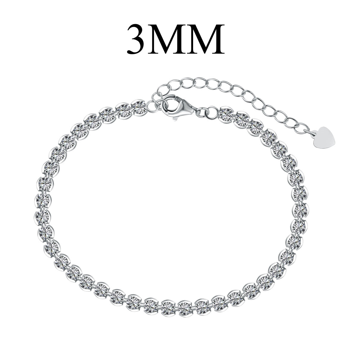 [GALE]Ornate  Sparkling Round Cut Daily Bracelet