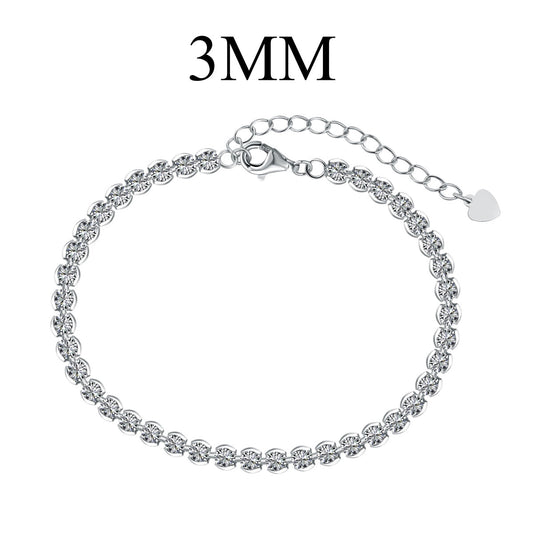 [GALE]Ornate  Sparkling Round Cut Daily Bracelet