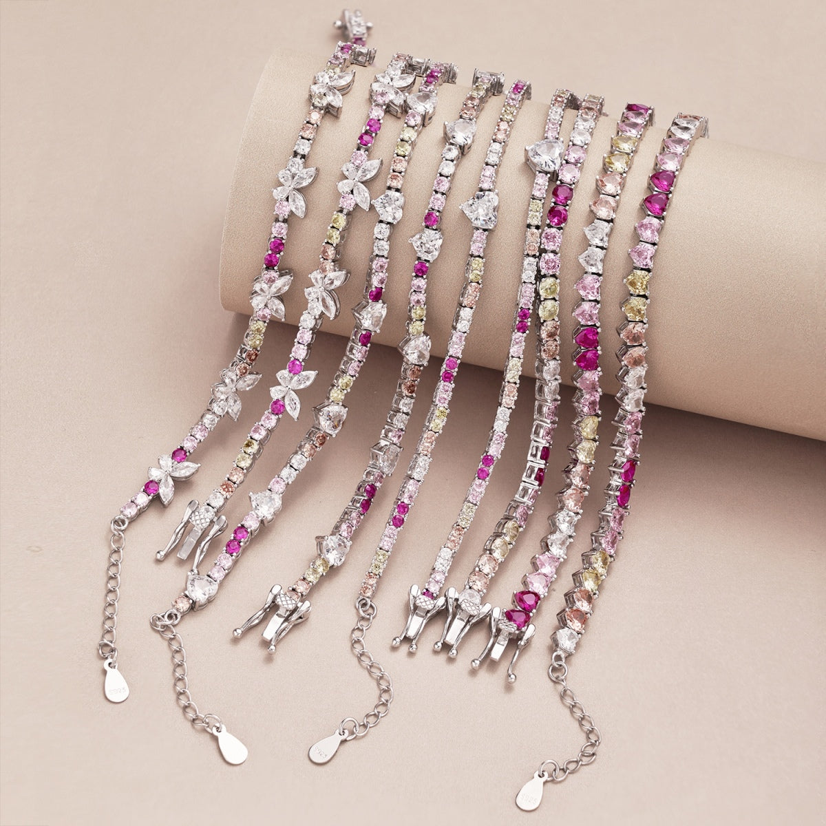 [GALE]Ornate Colorful Butterfly Shape Round Cut Daily Bracelet