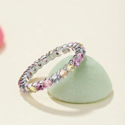 [GALE]Dazzling Resplendent Round Cut Party Ring