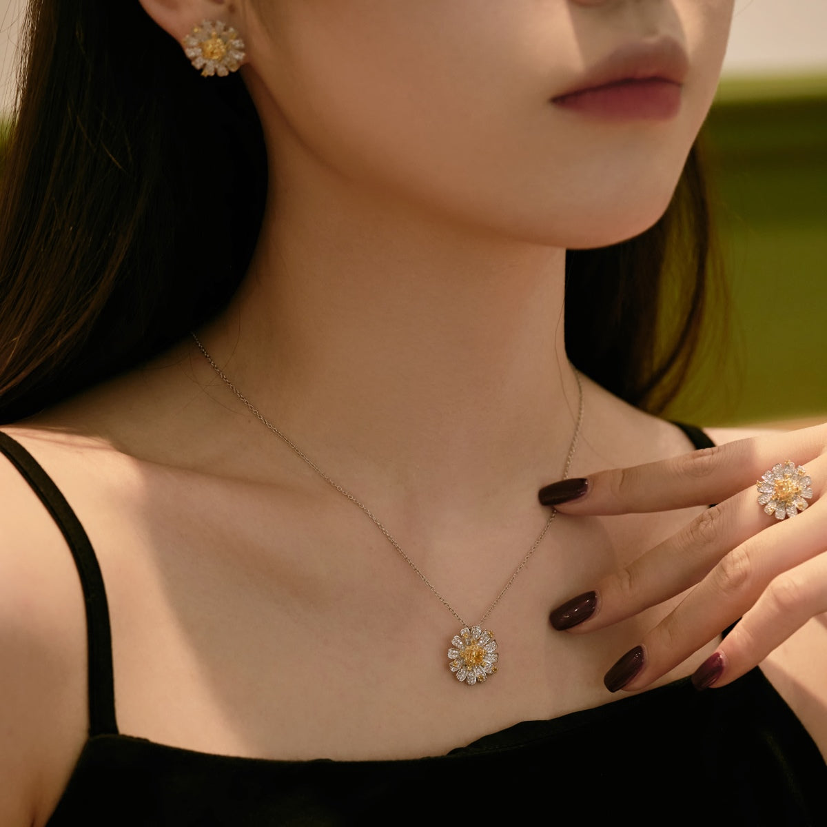 [GALE]Exquisite Daisy Necklace