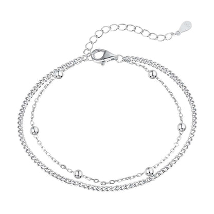 [GALE]Delicate Bead Double Layer Bracelet