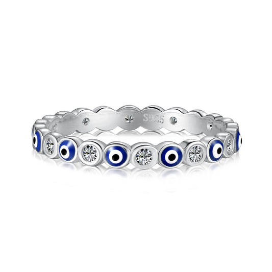[GALE]Sparkling Vibrant Round Shape Daily Ring