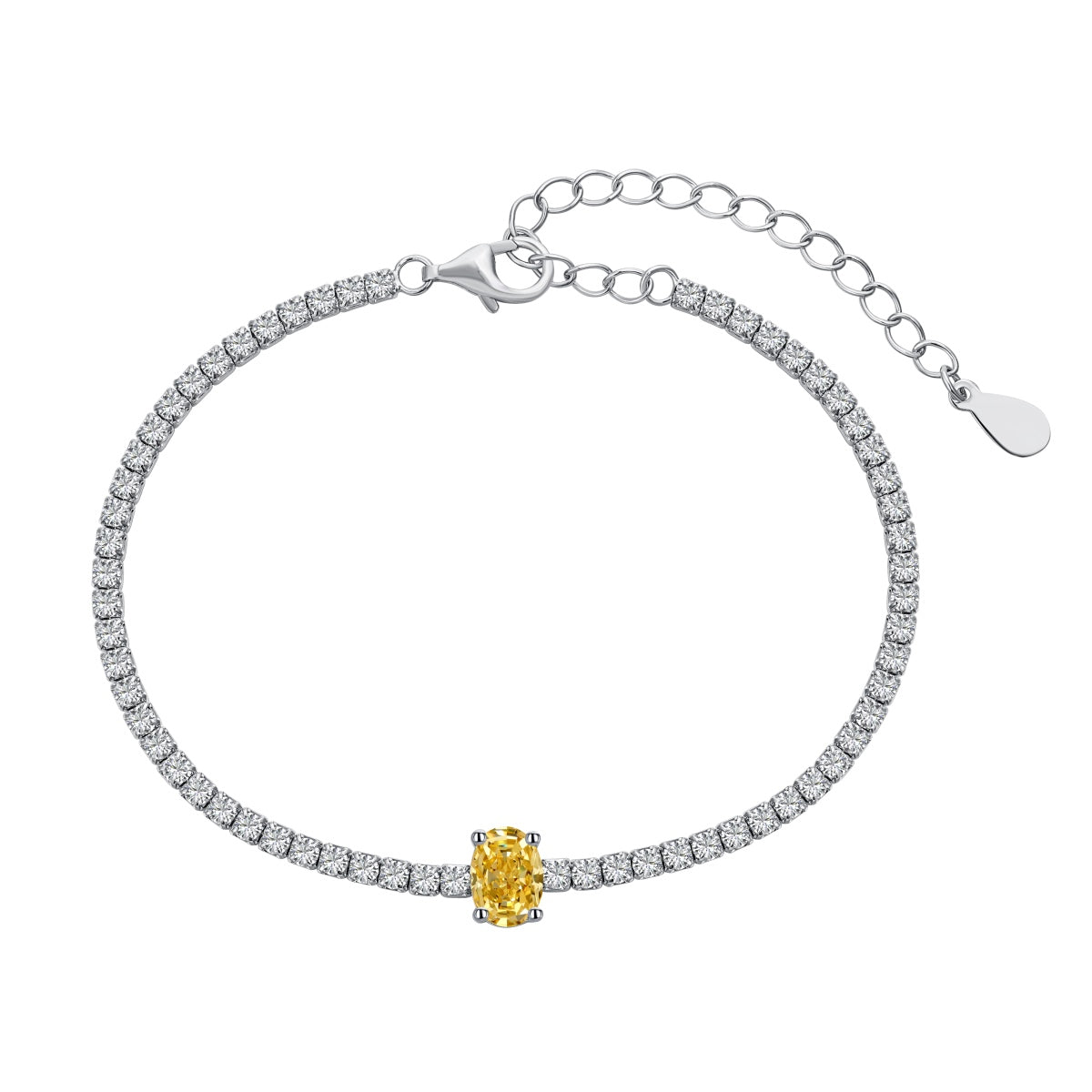 [GALE]0.75 Carat Exquisite Oval Cut Daily Bracelet