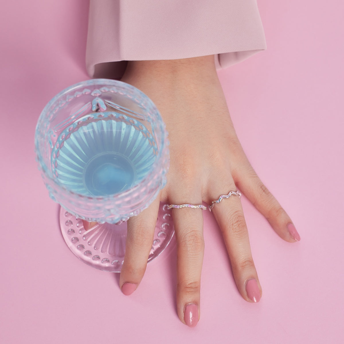 [GALE]Ornate Vibrant Round Cut Daily Ring