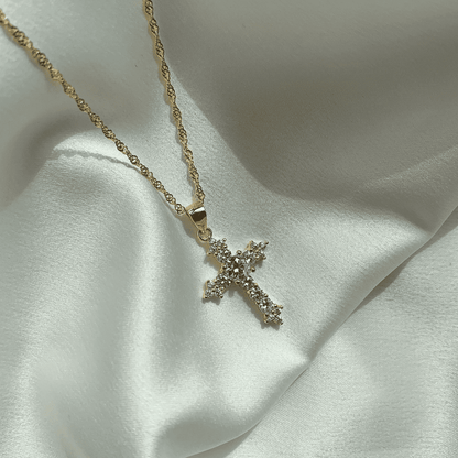 [GALE]Delicate Cross Shape Necklace