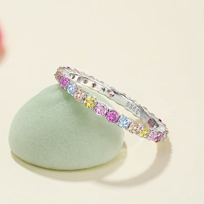 [GALE]Elegant Vivid Round Cut Daily Ring