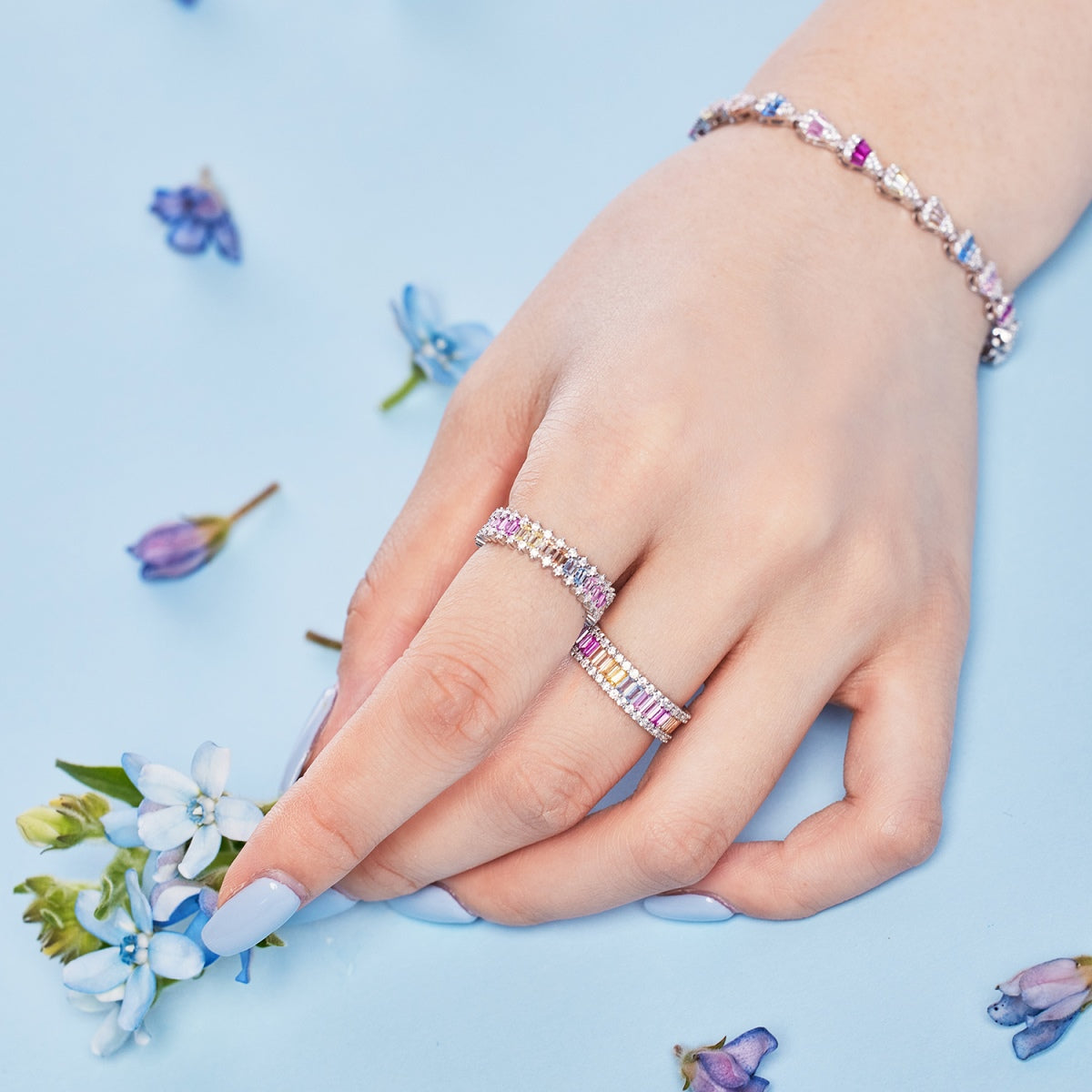 [GALE]Radiant Water Drop Shape Daily Bracelet