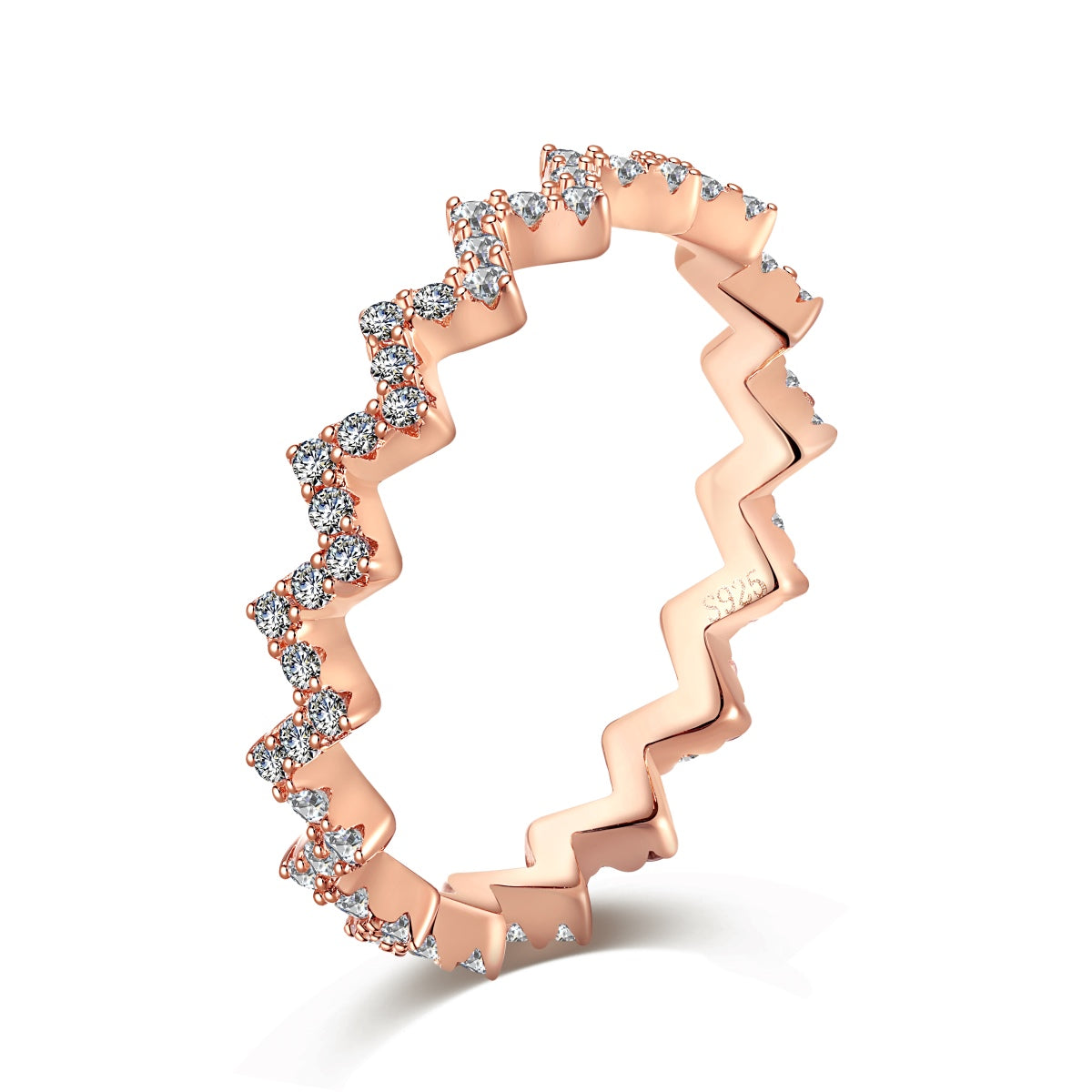[GALE]Delicate Enchanting Wave Shape Daily Ring