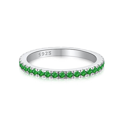 [GALE]Delicate Sparkling Round Cut Daily Ring