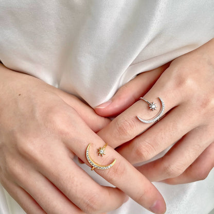 [GALE]Eternity Moon & Star Ring