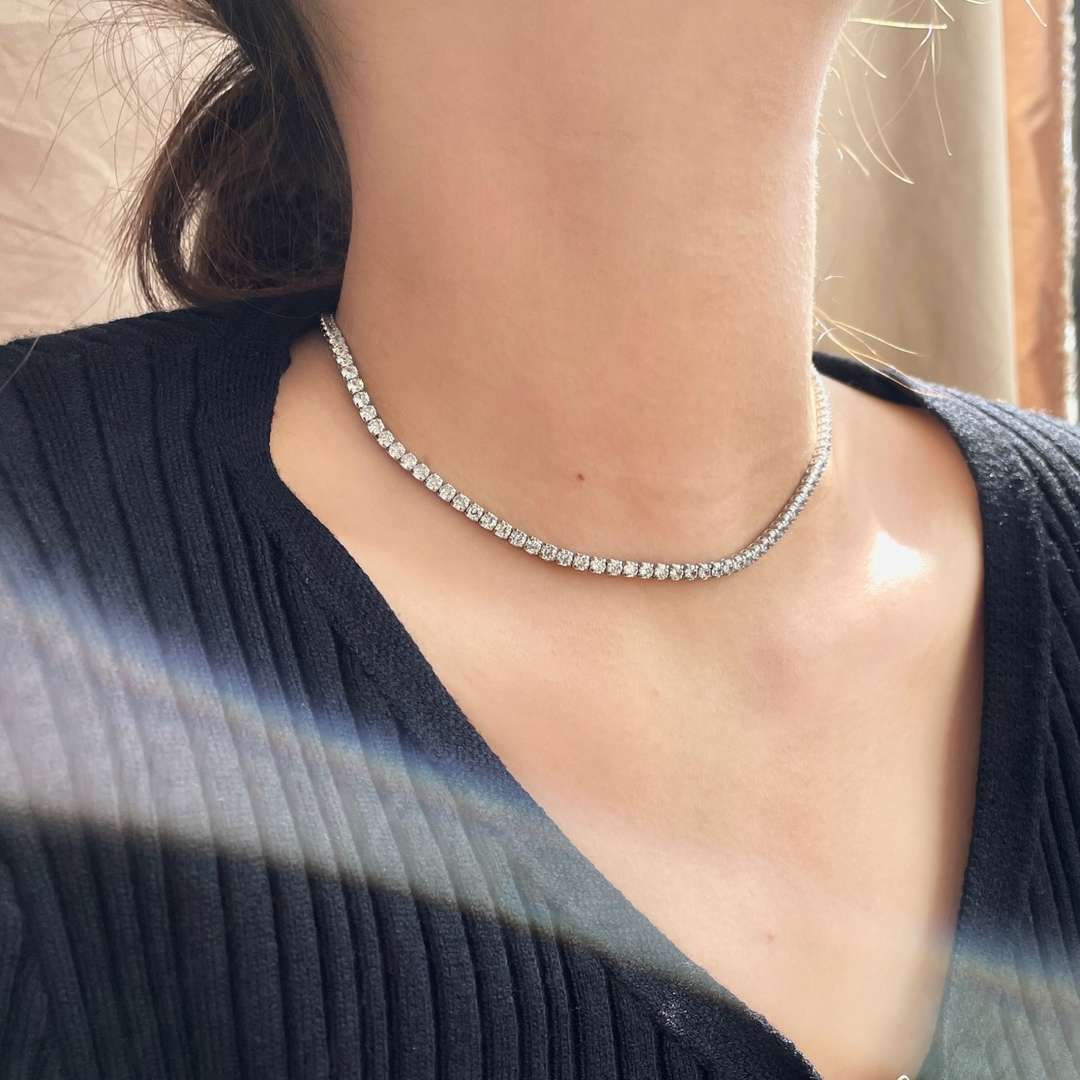[GALE]Elegant Tennis Chain Necklace