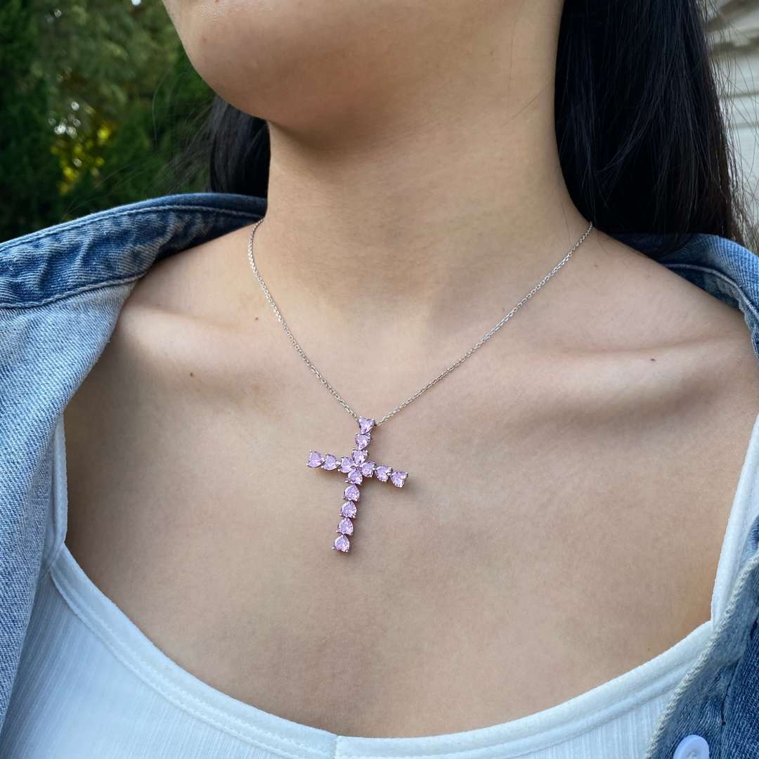[GALE]Radiant Cross Shape Necklace