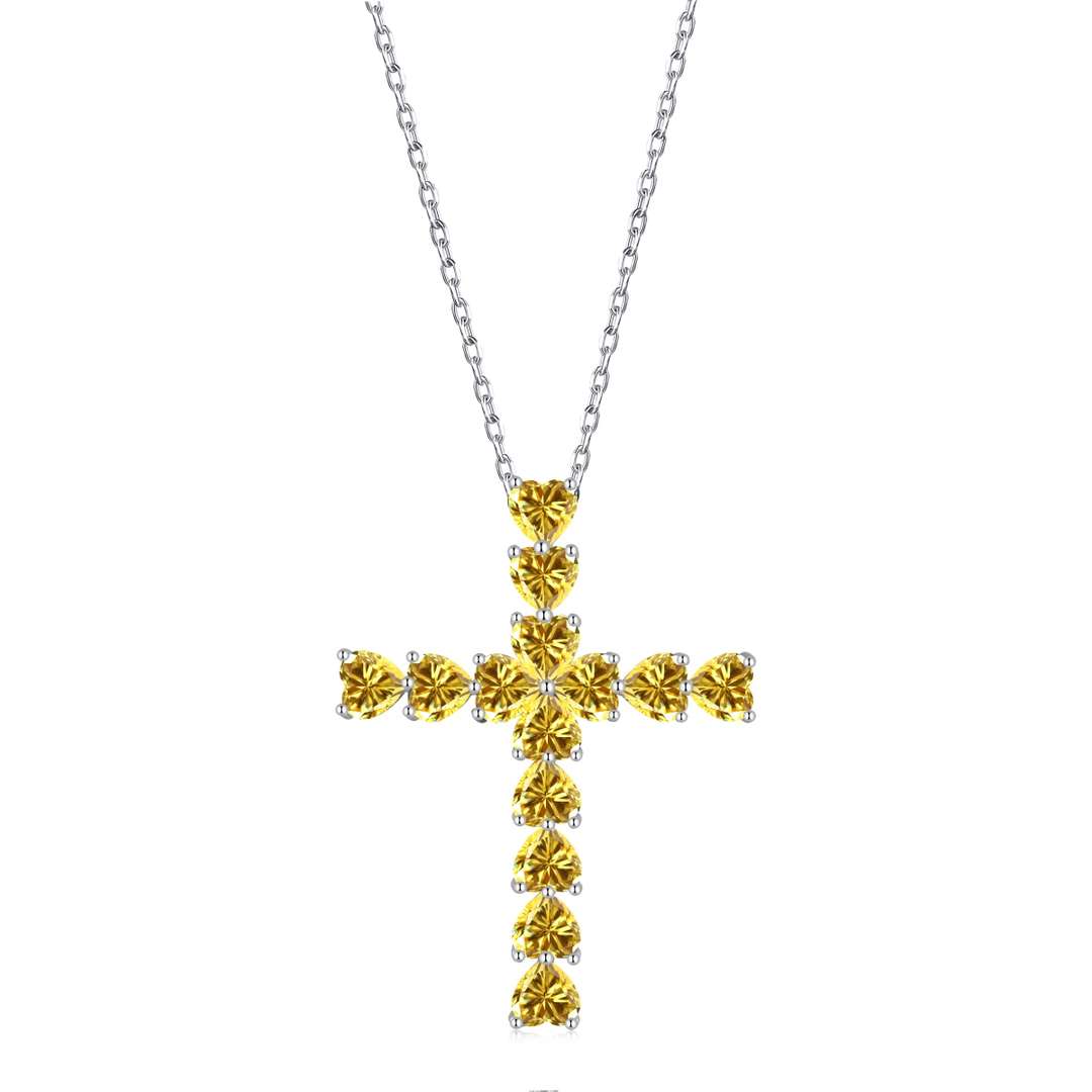 [GALE]Radiant Cross Shape Necklace