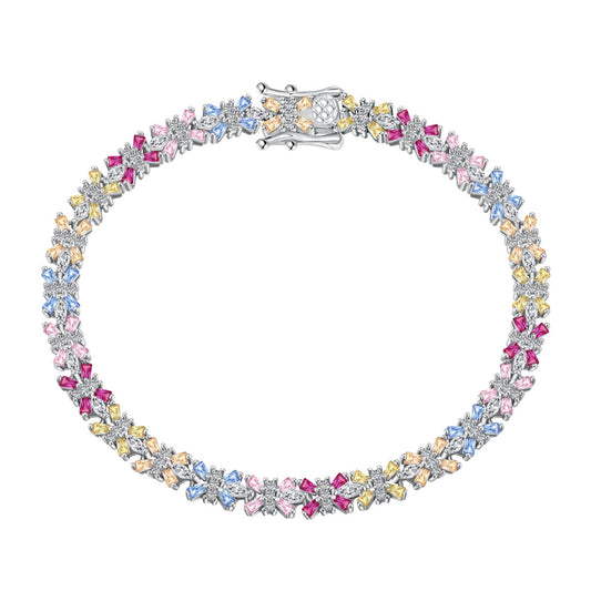 [GALE]Radiant Colorful Emerald Cut Party Bracelet