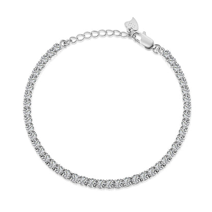 [GALE]Sparkling Round Cut Daily Bracelet