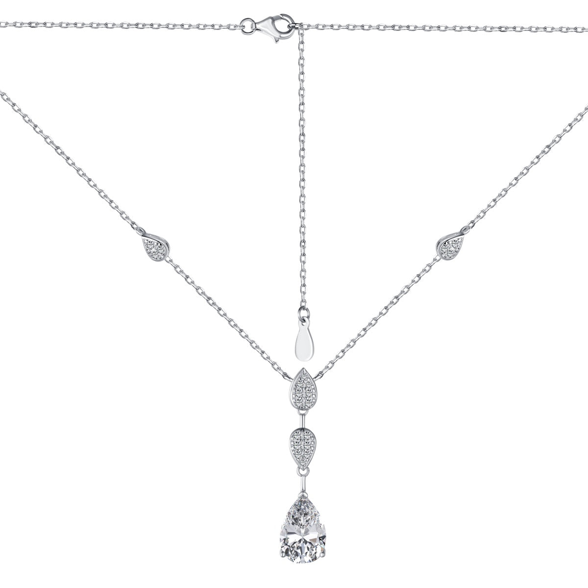 [GALE]Dazzling Pear Cut Necklace