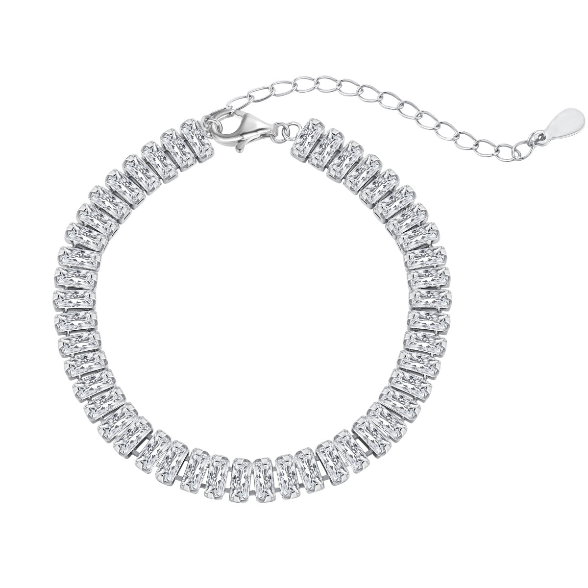 [GALE]Exquisite Emerald Cut Daily Bracelet