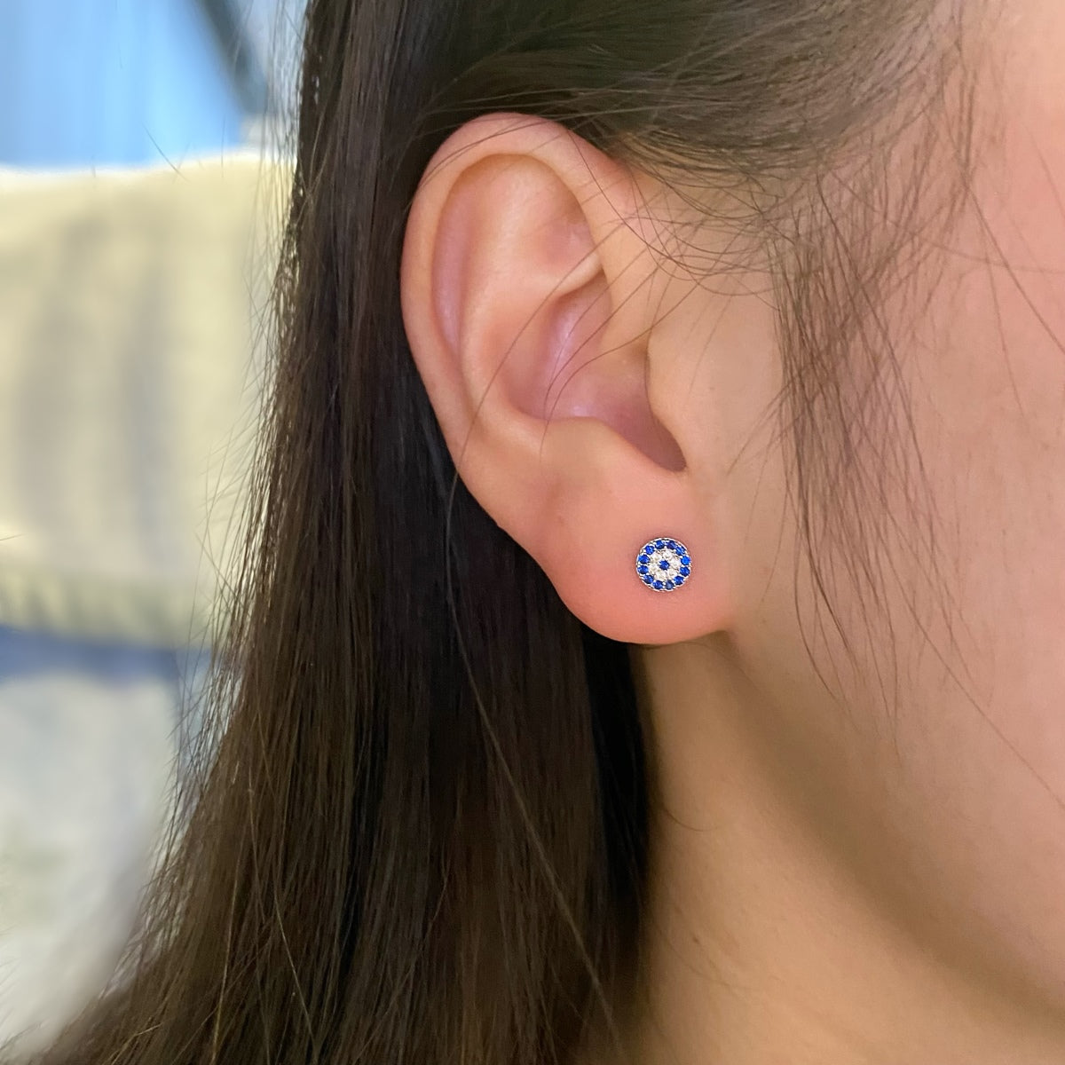 [GALE]Devil's Eye Ear Bone Nail Earrings