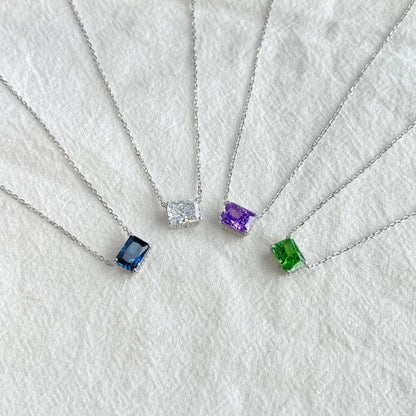 [GALE]Luxurious Square Shape Colorful Necalack
