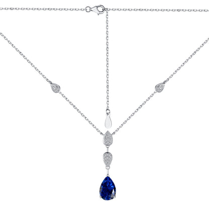 [GALE]Dazzling Pear Cut Necklace