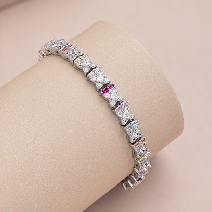 [GALE]Unique Colorful Flower Shape Daily Bracelet