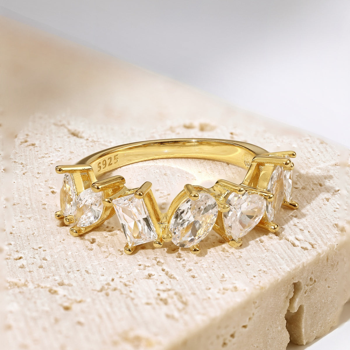 [GALE]Delicate Multi Cut Ring