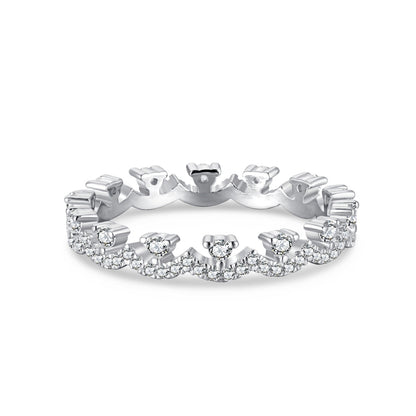 [GALE]Elegant Resplendent Round Shape Party Ring