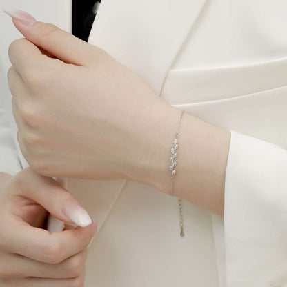 [GALE]Elegant Wheat Leaves Shape Bracelet