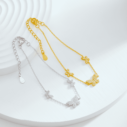 [GALE]Delicate Butterfly Pendant Bracelet