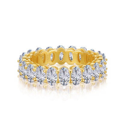 [GALE]Ornate Oval Cut Tennis Ring