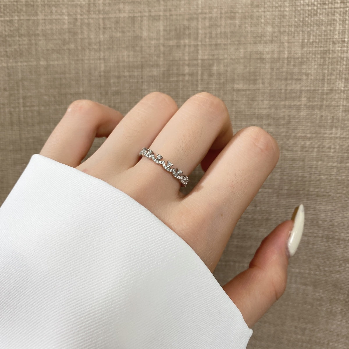 [GALE]Elegant Resplendent Round Shape Party Ring