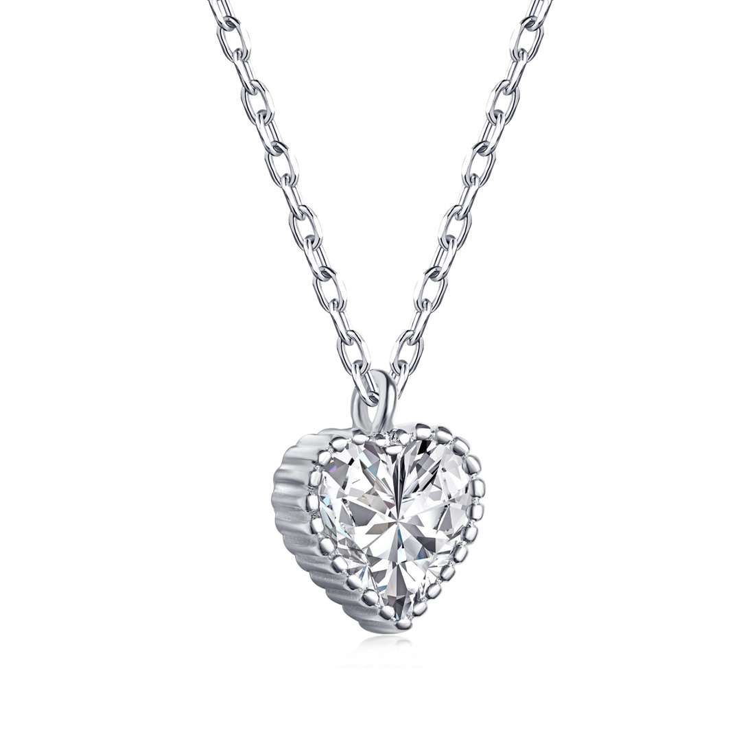 [GALE]Ornate Heart Shape Necklace