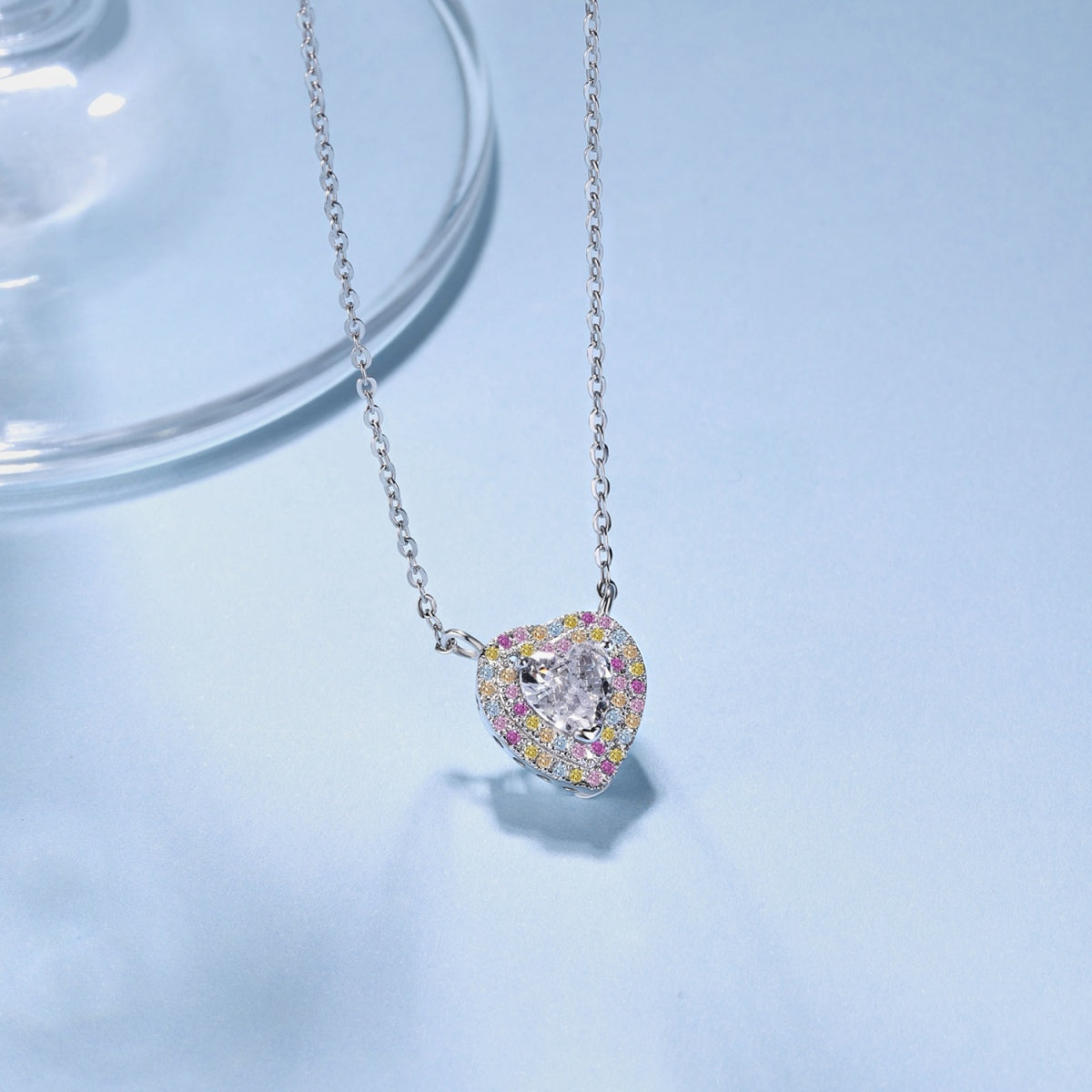 [GALE]Exquisite Heart Shape Necklace