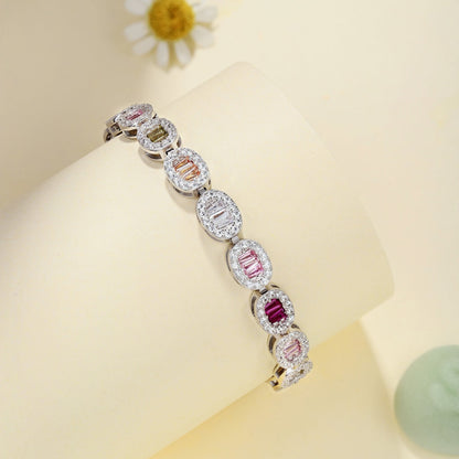 [GALE]Exquisite Ornate Emerald Cut Daily Bracelet