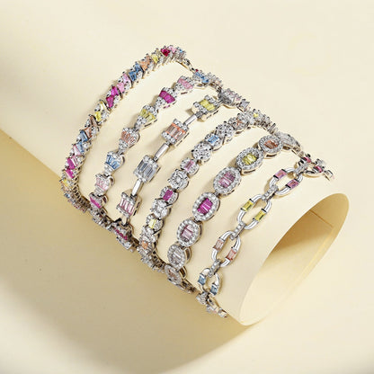 [GALE]Exquisite Ornate Emerald Cut Daily Bracelet