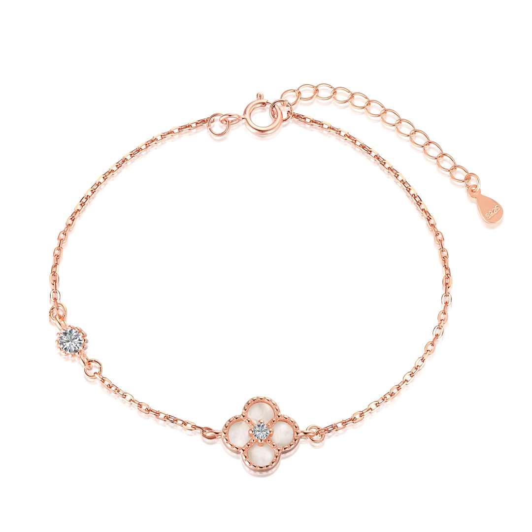 [GALE]Delicate Four Leaf Clover Bracelet