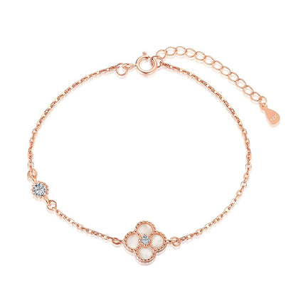 [GALE]Delicate Four Leaf Clover Bracelet
