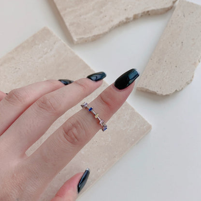 [GALE]Unique Trapezoid Cut Daily Ring
