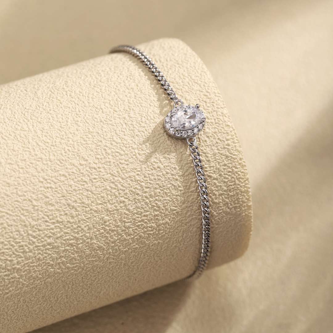 [GALE]Exquisite Oval Shape Bracelet