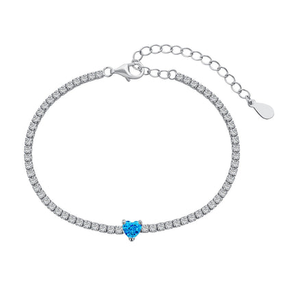 [GALE]0.5 Carat Elegant Romantic Heart Shape Lover Bracelet