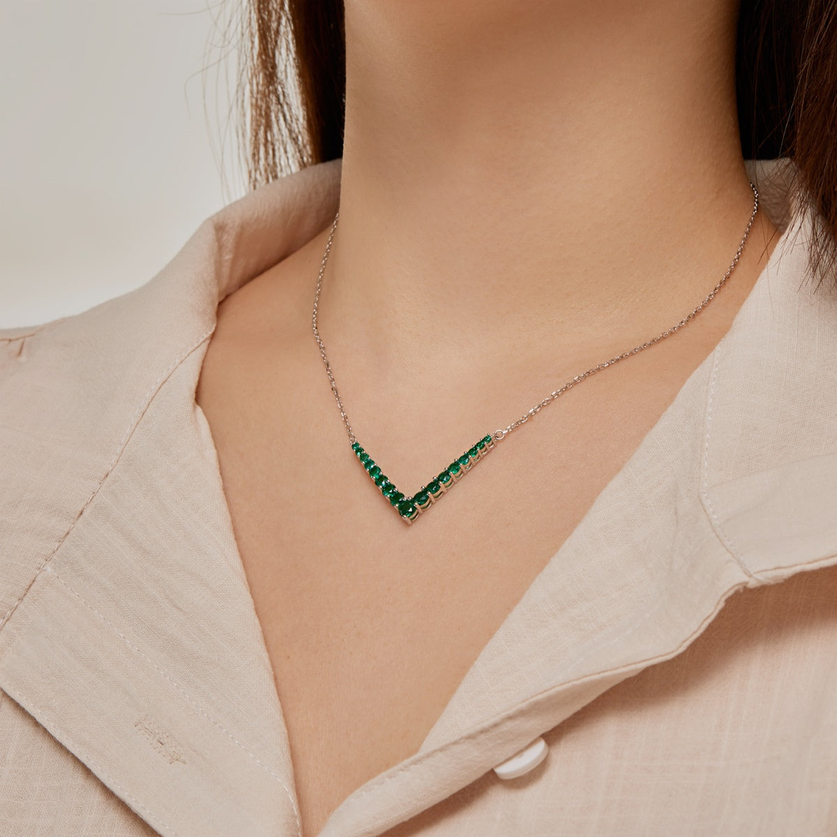 [GALE]Ornate Round Cut Necklace