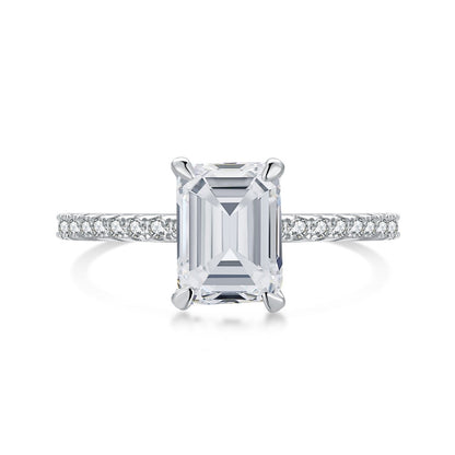 [GALE]2.0 Carat Scintillating Ornate Radiant Cut Party Ring