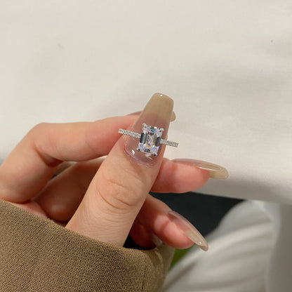 [GALE]2.0 Carat Scintillating Ornate Radiant Cut Party Ring